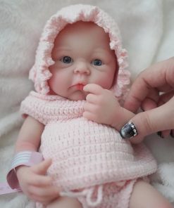 12″ Reborn Baby Doll Platinum Silicone Full Body Realistic Newborn Doll Lifelike Eyes Open Baby Girl Real Life Baby The Look Real with Clothes Accessories