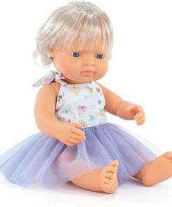 Miniland Baby Doll Caucasian Girl with Hearing implant 15´´ inches in Box. Made in Spain with Vanilla Scent. Anatomically Correct. My Friends & Me Collection