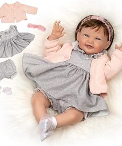 Paradise Galleries 19 Inch Realistic Reborn Toddler Baby Girl Doll with Pink Dainty Rose Buds Outfit and Accessories Giftable Set – Sweetie Pie