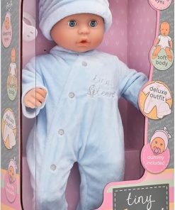 | Tiny Tears – Baby Soft – 38cm Soft Bodied Doll in Blue Outfit: One of The UK’s Best Loved Doll Brands! | Nurturing Dolls| Ages 10m+