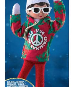 Elf on the Shelf Scout Boy (Blue Eyed Boy) with Claus Couture Collection Groovy Greetings Hoodie 2