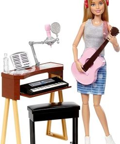 Barbie Careers Playset, Blonde Musician Doll with Removable Outfit & Accessories Including Guitar, Keyboard, Mics & More 2