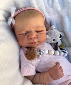 Zero Pam Realistic Reborn Baby Dolls 18 Inch Realistic Reborn Dolls Silicone Soft Body Lifelike Newborn Baby Doll Painte Hair Real Looking Baby Dolls with Accessories