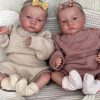 iCradle Lifelike Reborn Baby Doll 19 inch 48 cm Soft Body Realistic Look Newborn Dolls Handmade Baby Twin Doll Toy for Ages 3+
