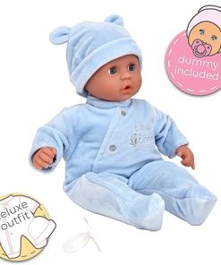 | Tiny Tears – Baby Soft – 38cm Soft Bodied Doll in Blue Outfit: One of The UK’s Best Loved Doll Brands! | Nurturing Dolls| Ages 10m+ 2
