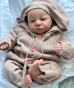 Pinky Reborn 19 Inch Reborn Baby Dolls Realistic Newborn Toddler Doll Hand Drawn Veins Baby Doll Weighted Reborn Doll Silicone Babies Doll Toy Accessories for Collection & Kids Age 3+ 2