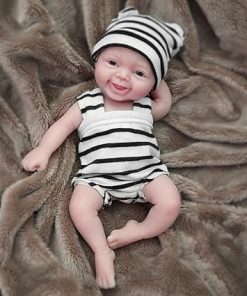 Reborn Baby Doll 7 Inch Silicone Doll Girl Mini Realistic Newborn Baby Dolls Silicone Full Body Stress Relief Hand Made (1 Doll+2 Sets Clothes) 2