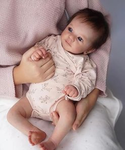 iCradle Lovely Reborn Baby Dolls, Realistic Baby Doll, 19 inch 48 cm Painted Skin, Silicone Baby Doll That Look Real, Real Life Baby Dolls, Cloth Body Reborn Dolls with Accessories