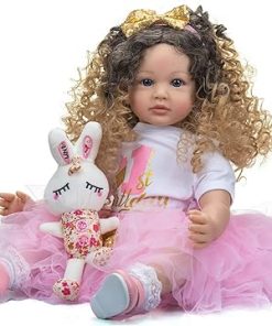 Lifelike Toddler Reborn Doll Girl 24 Inch Realistic Reborn Baby Dolls Soft Silicone Vinyl with Doll Accessories for Girls Boys Birthday Gift 2