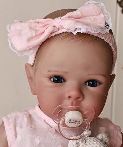 Pinky Lifelike Reborn Baby Dolls 19Inch 48CM Realistic Newborn Baby Dolls Soft Vinyl Girl Anatomically Correct Real Look Baby Doll Toy for Kids Age 3 +