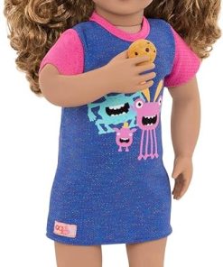 Our Generation- Snuggle Monster Pajama Set- Pajama Outfit, Accessories and Playsets for 18 inch Dolls- Ages 3 Years & Up 2