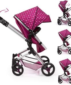 Bayer Design City Baby Doll Pram,Dark Pink 2