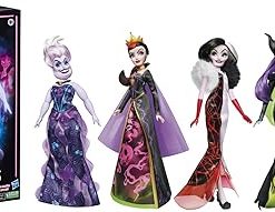 Hasbro Disney Prinzessin F5120 Bösewichte Ursula Disney Villains Black and Brights Collection, Fashion Doll 4 Pack, Toy for Kids 5 Years Old and Up, Amazon Exclusive