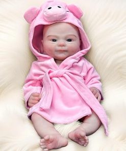 Full Body Silicone Baby Doll,16 Inch Silicone Girl Baby Reborn Dolls Real Handmade Newborn Baby Dolls for Girls Boys