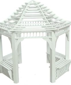 Dollhouse Miniature 1:12 Scale White Gazebo #T5368