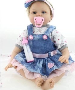 HOMONEY Reborn Baby Dolls,55Cm Realistic Baby Dolls Newborn with Toy Accessories Great Gifts Set for Girls Dolls(Blue Eyes)
