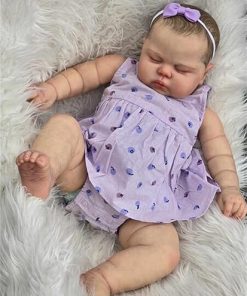 Anano Real Life Like Looking Reborn Baby Dolls Toddler 24 Inch Baby Reborn Dolls Realistic Newborn Baby Dolls That Look Real Silicone Girls Sleeping Infant with Accessories 2
