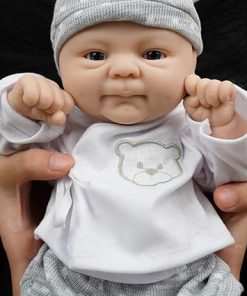 14″ Reborn Baby Boy, Full Silicone Baby Dolls, Realistic Soft Silicone Newborn Doll, Real Full Body Silicone Reborn Baby with Feeding Accessories 2