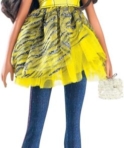 Barbie All Dolled Up STARDOLL Brunette Doll Yellow Top Pink Shoes – Mix and Match Trendy, Original Fashions and Accessories
