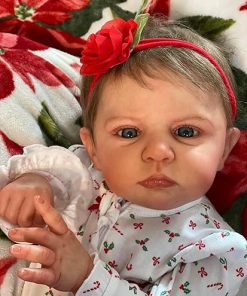 SCOM Reborn Baby Dolls – 22 Inch Lifelike Silicone Realistic Baby Doll Real Life Newborn Baby Dolls with Soft Body Baby Doll Toy Gift Accessories for 3+ Year Old Girls Boys Kids 2
