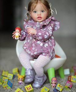 Anano Reborn Baby Dolls Girl That Look Real 24 Inch Realistic Silicone Reborn Toddler Girl Rosy Cheeks – Lifelike Squishy Newborn Real Life Baby Size Doll for Birthday Gift
