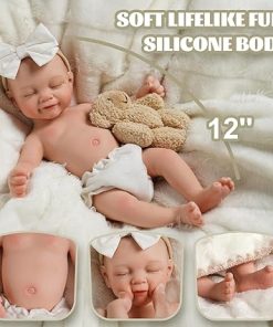 BABESIDE Full Body Silicone Reborn Baby Dolls – 12 Inch (Weight 3 lb) Weighted Full Silicone Realistic-Newborn Baby Doll Real Life Baby Dolls with Complete Accessories & Gift Box 2