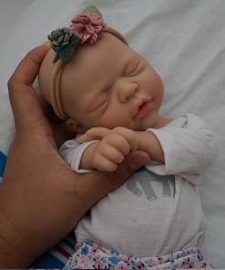 12″ Reborn Baby Dolls Girl, Full Silicone Baby Dolls, Realistic Soft Silicone Newborn Baby Doll, Real Full Body Silicone Reborn Baby Dolls with Feeding Accessories