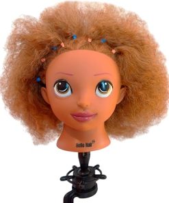 Tamia Real Styling Head Doll Bundle, Auburn Color, 4c Type, Professional Grade 100% 12-inch Human Training Mannequin (Book+Styling Doll Head)