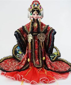 Oriental Belly Dancer Doll 12” Chinese Antique Collectible Decoration Belly Dancer Doll for Play House Accompany Holiday Christmas Day Birthday Gift