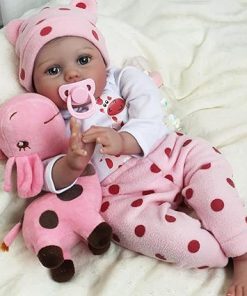 Realistic Baby Doll 22 Inch 55 Cm,with Soft Cotton Body That Look Real Lifelike Preemie Baby Dolls Xmas Gift Reborn Baby Dolls Toddler Handmade Movable Body Reborn Baby for 3 Years Old+