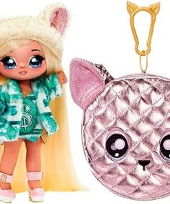 Na Na Na Surprise Glam Series Victoria Grand Fashion Doll and Metallic Chihuahua Purse, Blonde Hair, Cute Dog Ear Hat Outfit & Accessories, 2-in-1 Kids Gift, Toy for Girls & Boys Ages 5 6 7 8+ Years
