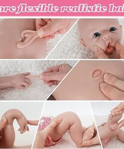 IVITA 20 Inch Full Silicone Baby Doll That Looks Real – Newborn Girl, Not Vinyl, Full Body Reborn 2