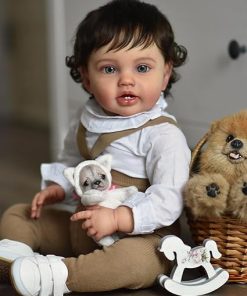 Zero Pam Lifelike Reborn Baby Boy Dolls 24 inch Soft Weighted Cloth Body Newborn Silicone Baby Doll That Looks Real Reborn Toddler Boy with Accessories Babies Doll for Kids Age 3