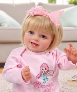 BABESIDE Lifelike Reborn Baby Dolls Girl, 20 Inch Newborn Realistic Real Life Poseable Doll for Girls Soft Vinyl and Cloth Body with Feeding Kit Gift Box for Kids Age 3+
