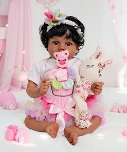 -20inch American Baby Dolls Cloth Body Soft Vinyl Reborn Toddler Girl Premie Baby Genesis Hand Painted Doll Cute Lifelike Babies Accessories for Kids 2