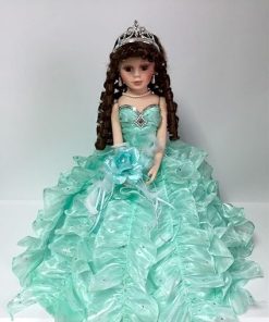 Jmisa 18″ Umbrella Porcelain Dolls Quince Anos Mint Green