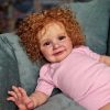 Pinky Reborn Baby Dolls.26 Inch Lifelike Toddler Girl Silicone Reborn Baby Newborn Doll with Clothes and Toy Accessories