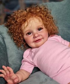 Pinky Reborn Baby Dolls.26 Inch Lifelike Toddler Girl Silicone Reborn Baby Newborn Doll with Clothes and Toy Accessories