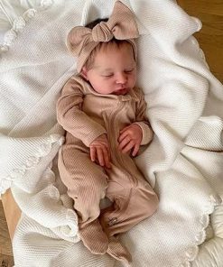Zero Pam Reborn Baby Dolls-20 in Realistic Baby Doll 3D Painted Skin Posable Real Life Newborn Doll Cloth Body Silicone Reborn Dolls with Accessories