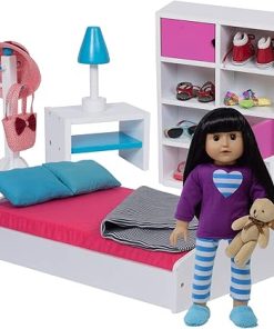 18 Inch Doll Bed and Bedroom Set for Dolls – 18 Inch Doll Furniture set