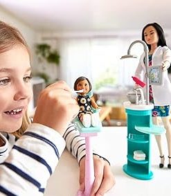 Barbie Dentist Doll & Playset, Black Hair 2
