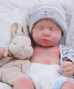 BABESIDE Reborn Baby Doll Loulou 16” Platinum Full Silicone Realistic Newborn Sleeping Baby Doll for Kids & Toddlers 2