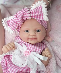 14″ Reborn Baby Dolls, Full Silicone Baby, Realistic Soft Silicone Newborn Baby Doll, Real Full Body Silicone Reborn Baby Dolls with Feeding Accessories 2