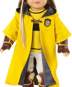 American Girl Harry Potter 18-inch Doll Hufflepuff Quidditch Uniform Outfit with Robe Featuring House Crest, For Ages 6+ 2