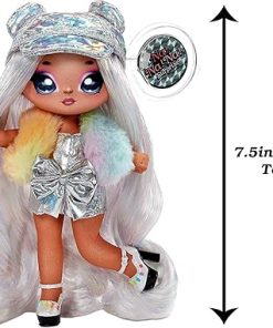 Na Na Na Surprise Glam Series Ari Prism Fashion Doll & Metallic Teddy Bear Purse, Cute Hat, Prismatic Silver Dress Outfit & Accessories, 2-in-1 Gift for Kids, Toy for Girls & Boys Ages 5 6 7 8+ Years 2