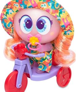 Neonate Ksi-merito Nerlie DeiNait DEISITA Baby Doll with Tricycle, Pacifier, Towel, Onesie, Sleep Mask, and more! Edition in Spanish by Distroller, Pink