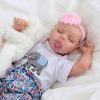 Reborn Baby Dolls 17 Inch Sleeping Realistic – Newborn Baby Doll Soft Vinyl Limbs & Cloth Body Poseable Real Lifelike Baby Dolls Girl with Feeding Kit Birth Certificate Gift Box for Kids Age 3+