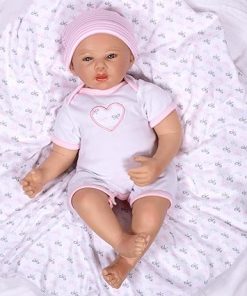 Paradise Galleries Realistic Reborn Baby Doll 20 Inch Lifelike Doll in Swaddle 5 Piece Gift Set for Ages 3 Up – Bow Cute 2