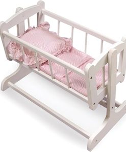 Badger Basket Heirloom Doll Bed with Blanket | Fits 18-20 Inch Dolls | Classic Design for Imaginative Play
