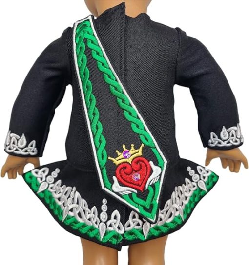 Irish Dance Dress for 18" Doll (Gold) - Image 2